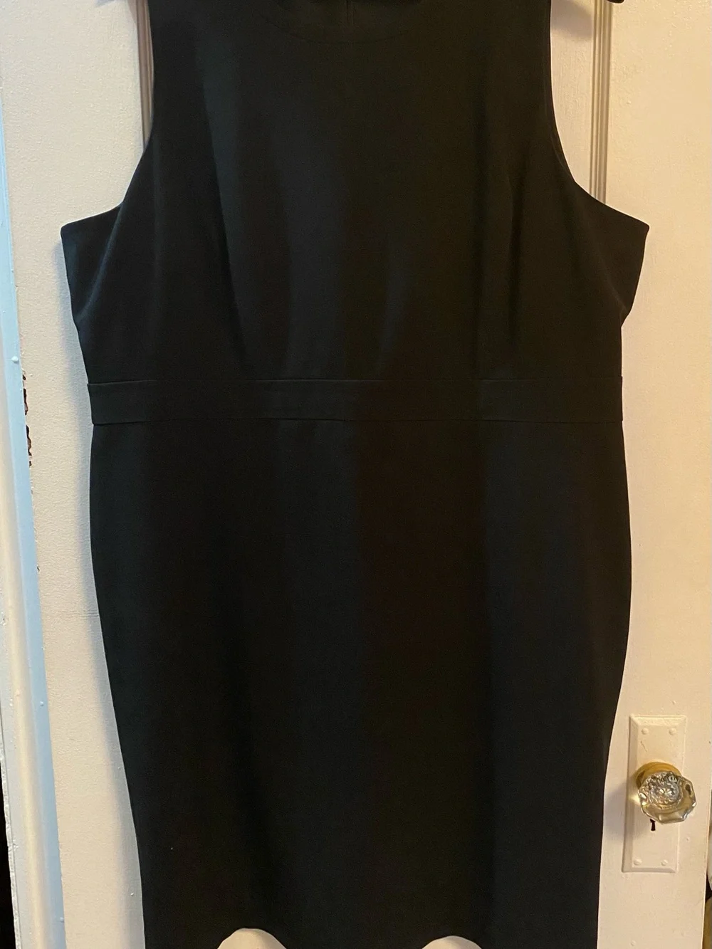 J. Crew Black Sleeveless Midi Sheath Dress